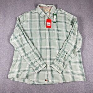 The Normal Brand Shirt Mens 2XL XXL Blue Plaid Button Up Long Sleeve Outdoor NWT